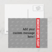 Verwijderen voor de vlucht - Luchtvaart Briefkaart (Voorkant / Achterkant)