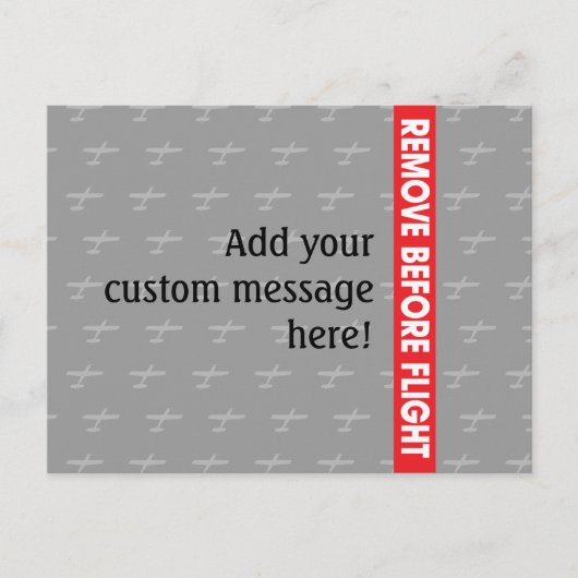 Verwijderen voor de vlucht - Luchtvaart Briefkaart (Voorkant)