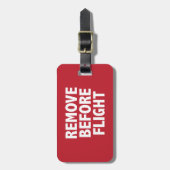 Verwijderen voor vlucht bagagelabel (Voorkant verticaal)