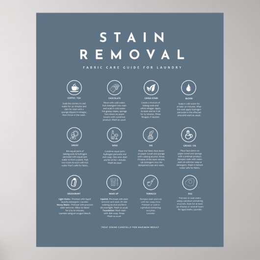 Verwijderen voor washandsymbolen Zorg Poster (Voorkant)