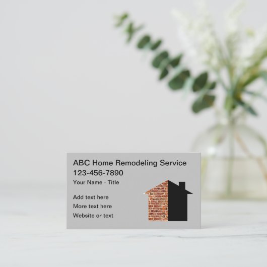 Verwijdering en renovatie van woningen visitekaartje (Staand voorkant)