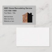 Verwijdering en renovatie van woningen visitekaartje (Voorkant / Achterkant)