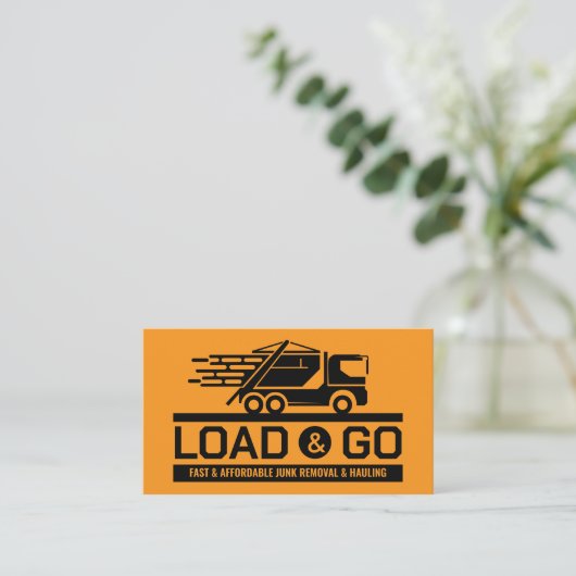 Verwijdering en vervoer van afval visitekaartje (Staand voorkant)