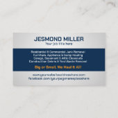 Verwijdering en vervoer van afval visitekaartje (Achterkant)