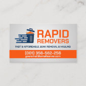 Verwijdering en vervoer van afval visitekaartje (Voorkant)