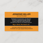 Verwijdering en vervoer van afval visitekaartje (Achterkant)