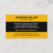 Verwijdering en vervoer van afval visitekaartje (Achterkant)