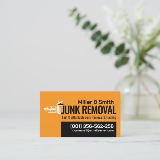 Verwijdering en vervoer van afval visitekaartje (Staand voorkant)