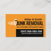 Verwijdering en vervoer van afval visitekaartje (Voorkant)