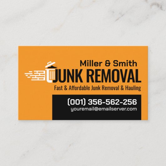 Verwijdering en vervoer van afval visitekaartje (Voorkant)