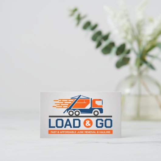 Verwijdering en vervoer van afval visitekaartje (Staand voorkant)