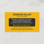 Verwijdering en vervoer van afval visitekaartje (Achterkant)