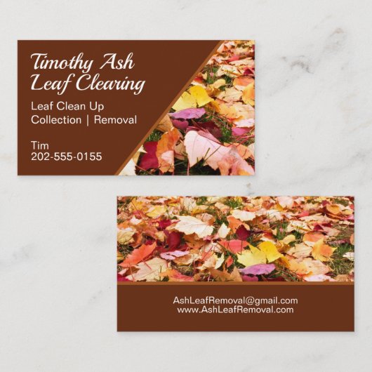 Verwijdering leder visitekaartje (Voorkant / Achterkant)