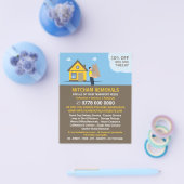Verwijdering Man huis ontwerp, verwijdering bedrij Flyer (Enkel)
