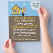 Verwijdering Man huis ontwerp, verwijdering bedrij Flyer (Hand)