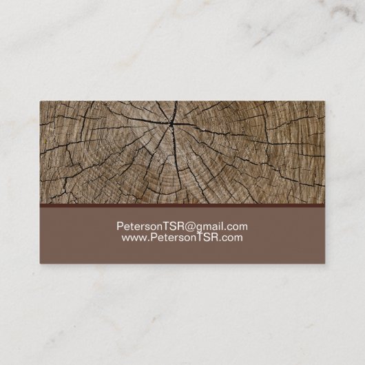 Verwijdering van boomstronk visitekaartje (Achterkant)