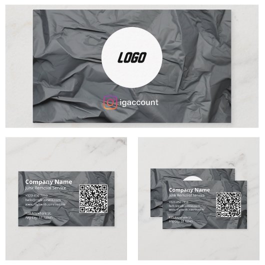 Verwijdering van grijze junk visitekaartje