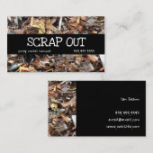 Verwijdering van metalen ritsen Recycling Troep Bu Visitekaartje (Voorkant / Achterkant)