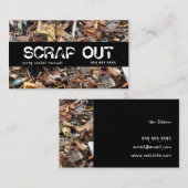 Verwijdering van metalen ritssluiting Recycling Visitekaartje (Voorkant / Achterkant)