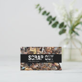 Verwijdering van metalen ritssluiting Recycling Visitekaartje (Staand voorkant)