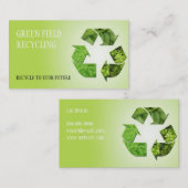 Verwijdering van ongemalen afval bij recycling visitekaartje (Voorkant / Achterkant)