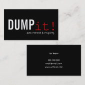 Verwijdering van ongemalen afval bij recycling visitekaartje (Voorkant / Achterkant)