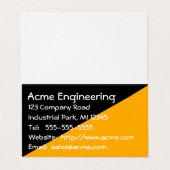 Verwijdering van ontwerp van Black and Gold Engine Visitekaartje (Buitenkant ongevouwen)