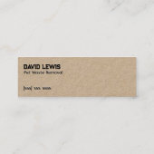 Verwijdering van PET-afval Mini Visitekaartje (Achterkant)