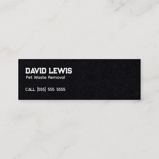 Verwijdering van PET-afval Mini Visitekaartje (Achterkant)