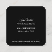 Verwijdering van PET-afval Vierkante Visitekaartje (Achterkant)