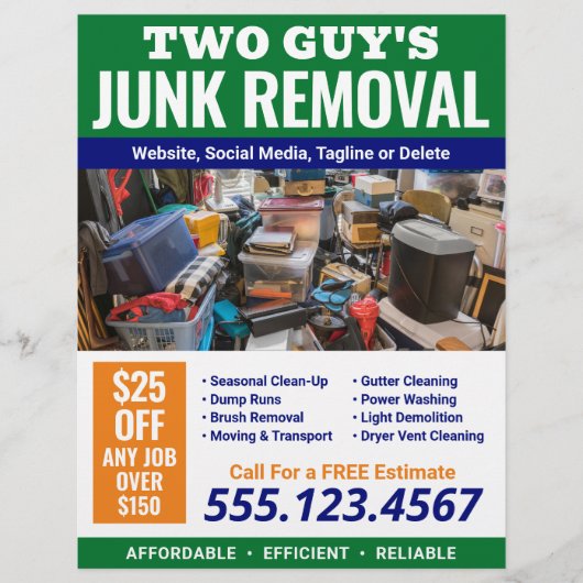 Verwijdering van rommel Adverteren Flyer (Voorkant)