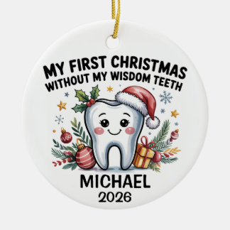 Verwijdering van verstandskiezen 2026 Kerst Orname Keramisch Ornament