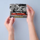 Verwijdering van vuilnisbak 4x5 Aangepaste marketi Flyer (Hand)