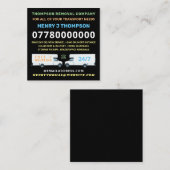 Verwijderingsbedrijf Mini Adverteren Vierkante Visitekaartje (Voorkant / Achterkant)