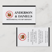 Verwijderingsservice van de rondslijpmachine visitekaartje (Voorkant / Achterkant)