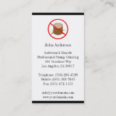 Verwijderingsservice van de rondslijpmachine visitekaartje (Achterkant)