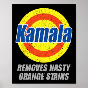 Verwijdert Nasty Oranje Vlekken Democraat Presiden Poster
