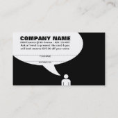 verwijs een bel van de vriendentoespraak aanbevelingskaartje (Achterkant)