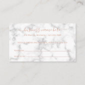 Verwijs een Eenvoudige Legitieme Roos Gold Marble  Aanbevelingskaartje (Achterkant)