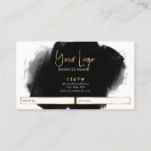 Verwijs een Friend Black & Gold Beauty-verwijzings Aanbevelingskaartje (Achterkant)