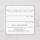 Verwijs een Friend Gold Foil Leaf Reference Salon Vierkante Visitekaartje (Achterkant)