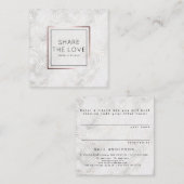 Verwijs een Friend Silver Palm Leaves Referral Sal Vierkante Visitekaartje (Voorkant / Achterkant)