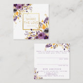 Verwijs een Kaart van de Cliënt van de Verwijzing  Vierkante Visitekaartje (Voorkant / Achterkant)