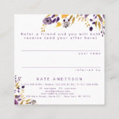 Verwijs een Kaart van de Cliënt van de Verwijzing  Vierkante Visitekaartje (Achterkant)