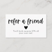 Verwijs een Kaart van de Verwijzing van een Vriend Visitekaartje (Voorkant)