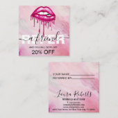Verwijs een Moderne Lips van de Vriend van de Glit Aanbevelingskaartje (Voorkant / Achterkant)