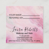 Verwijs een Moderne Lips van de Vriend van de Glit Aanbevelingskaartje (Achterkant)