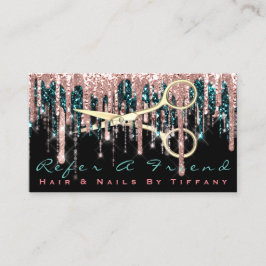 Verwijs een Roos van de Schaar van de Hairdresser  Visitekaartje