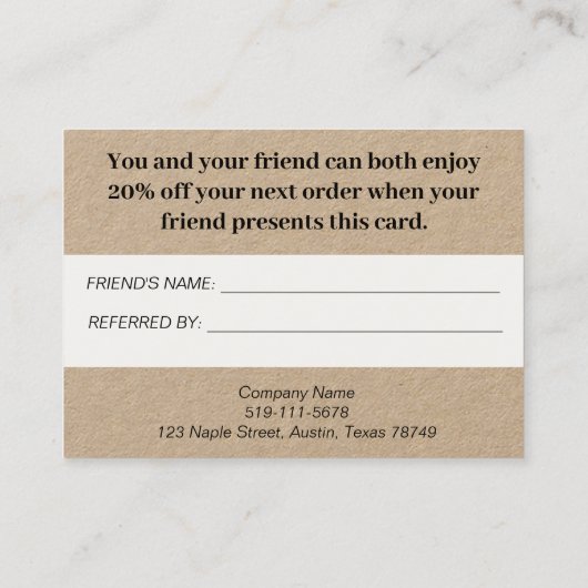 Verwijs een Visitekaartje van de Korting van de Vr (Achterkant)