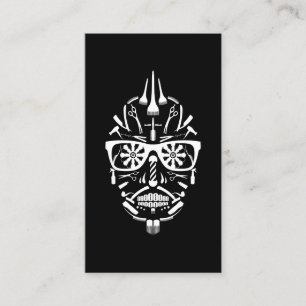 verwijs een vriend barber punk calavera aanbevelingskaartje